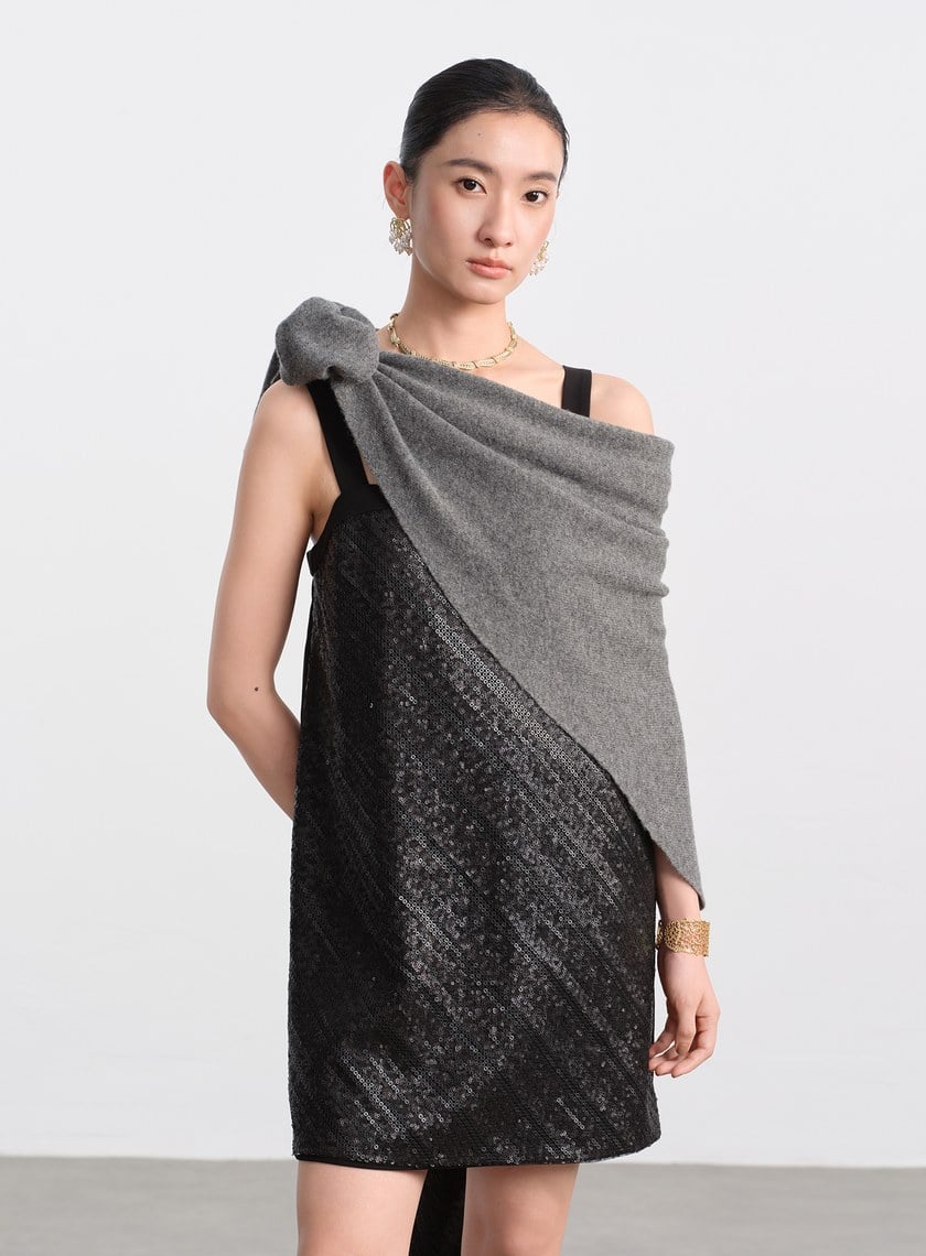 微光立體亮片短洋裝