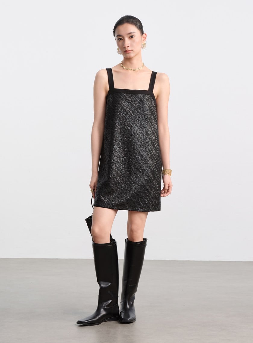 微光立體亮片短洋裝