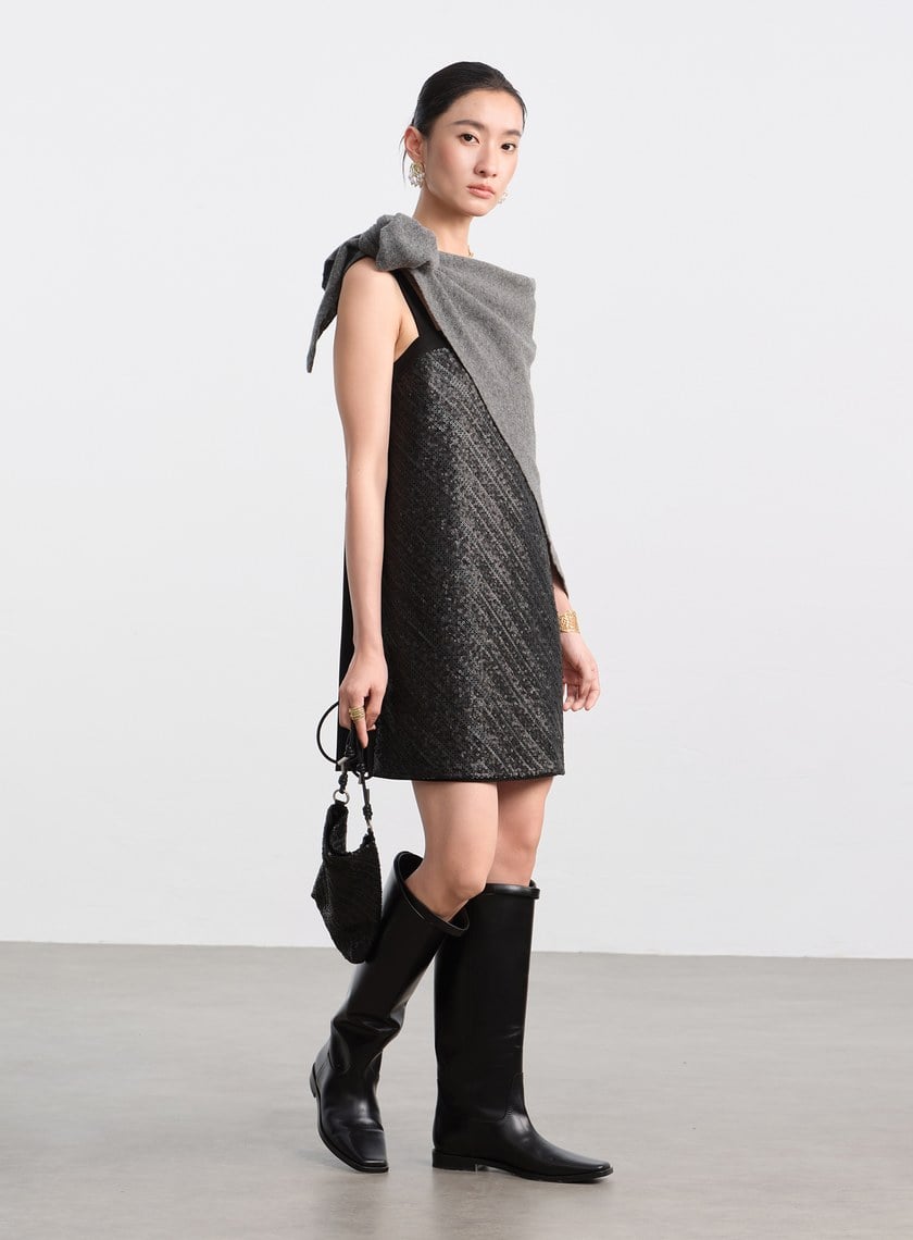 微光立體亮片短洋裝