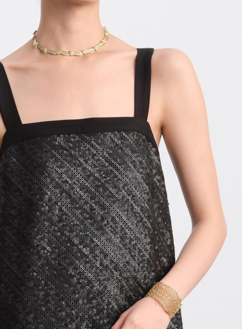 微光立體亮片短洋裝