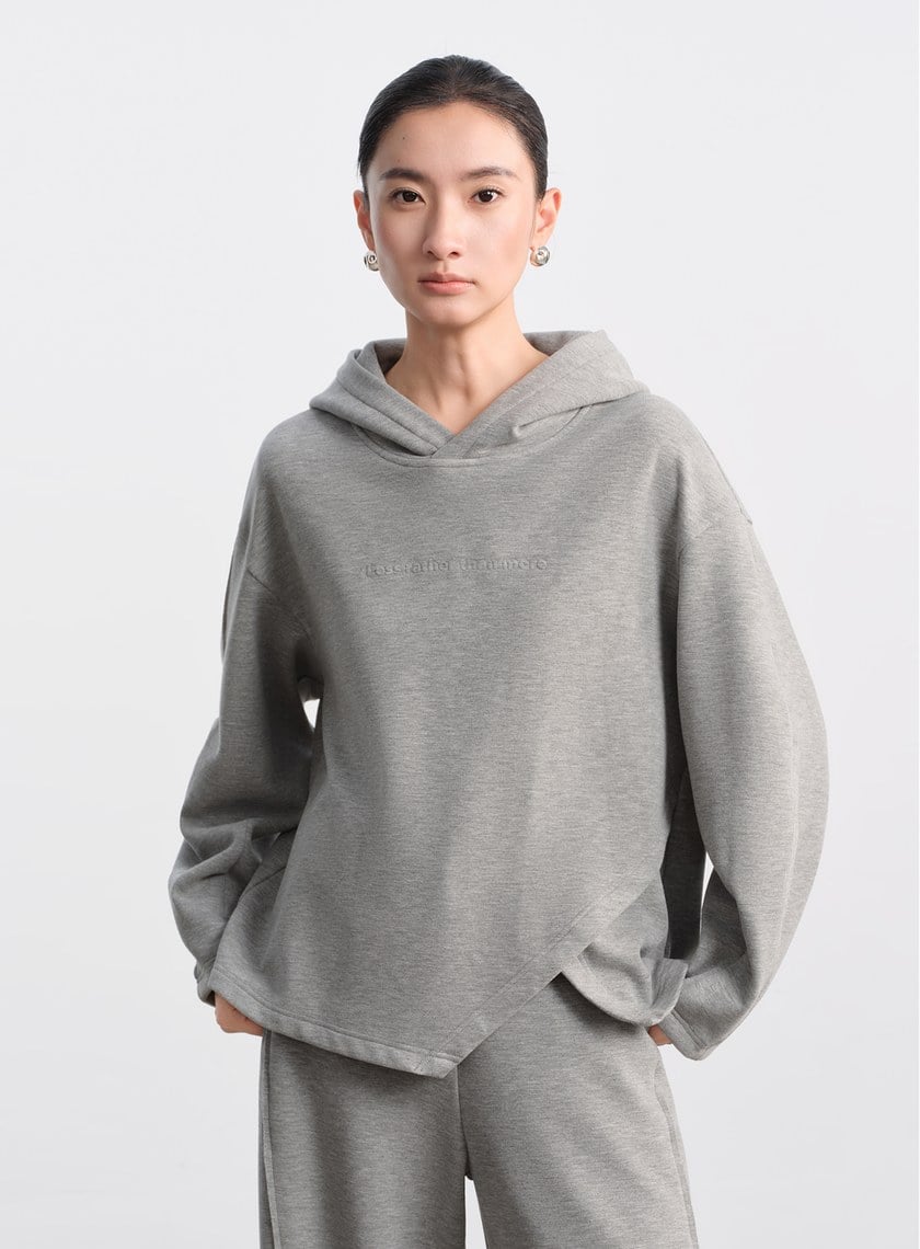 極簡慵懶連帽休閒衛衣