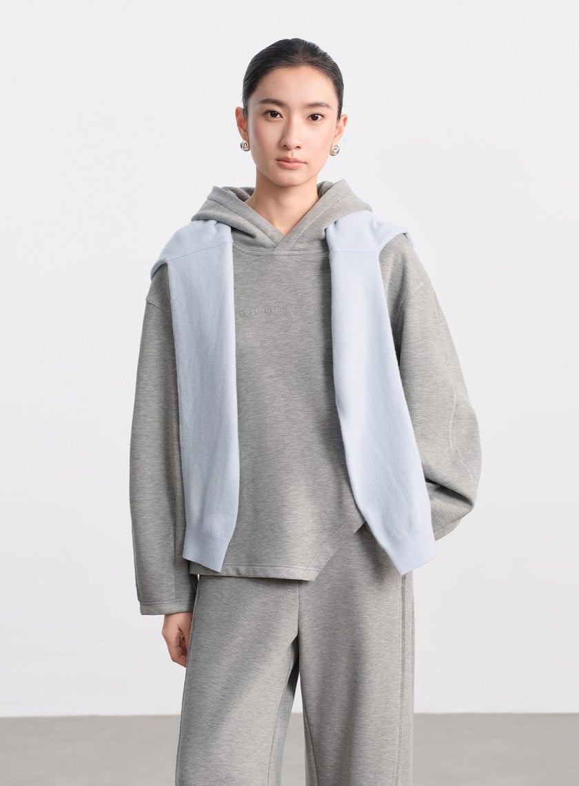 極簡慵懶連帽休閒衛衣