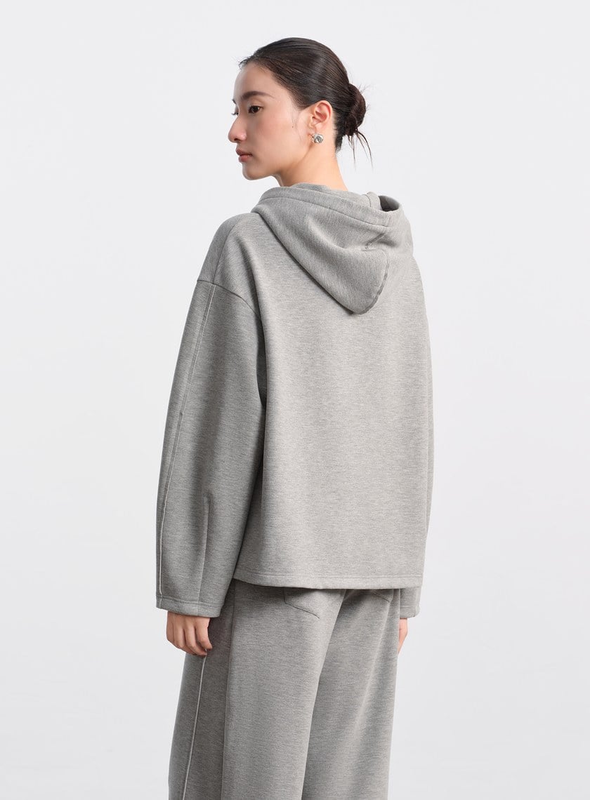 極簡慵懶連帽休閒衛衣