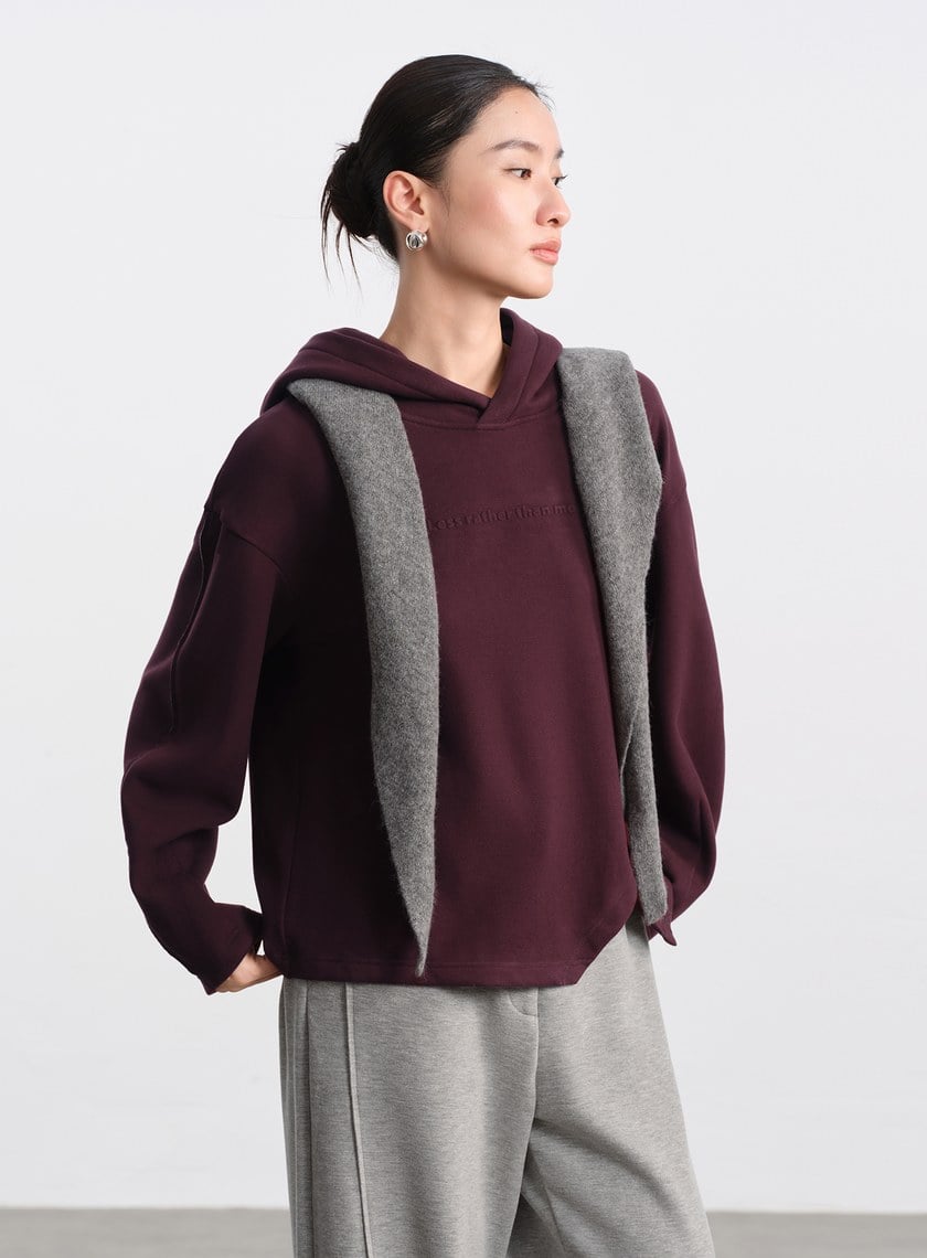 極簡慵懶連帽休閒衛衣