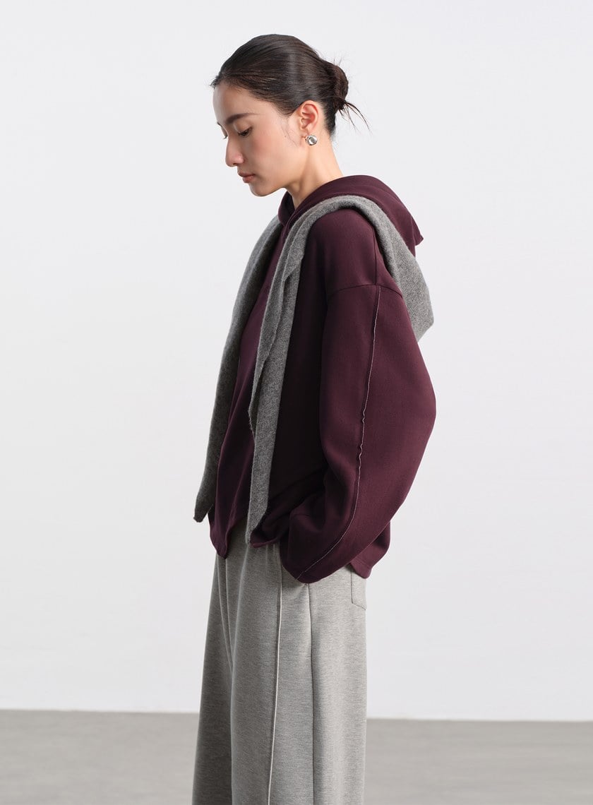 極簡慵懶連帽休閒衛衣