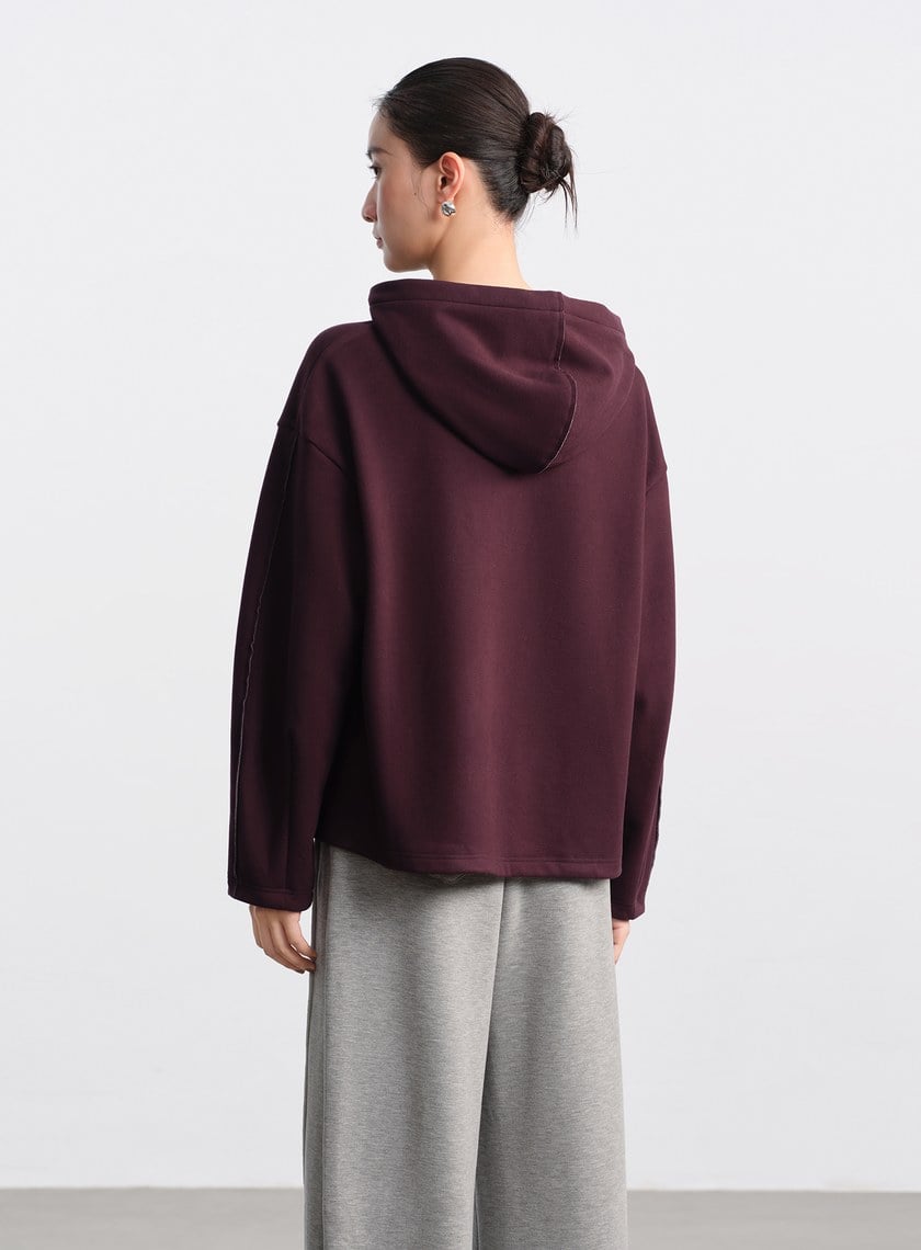 極簡慵懶連帽休閒衛衣