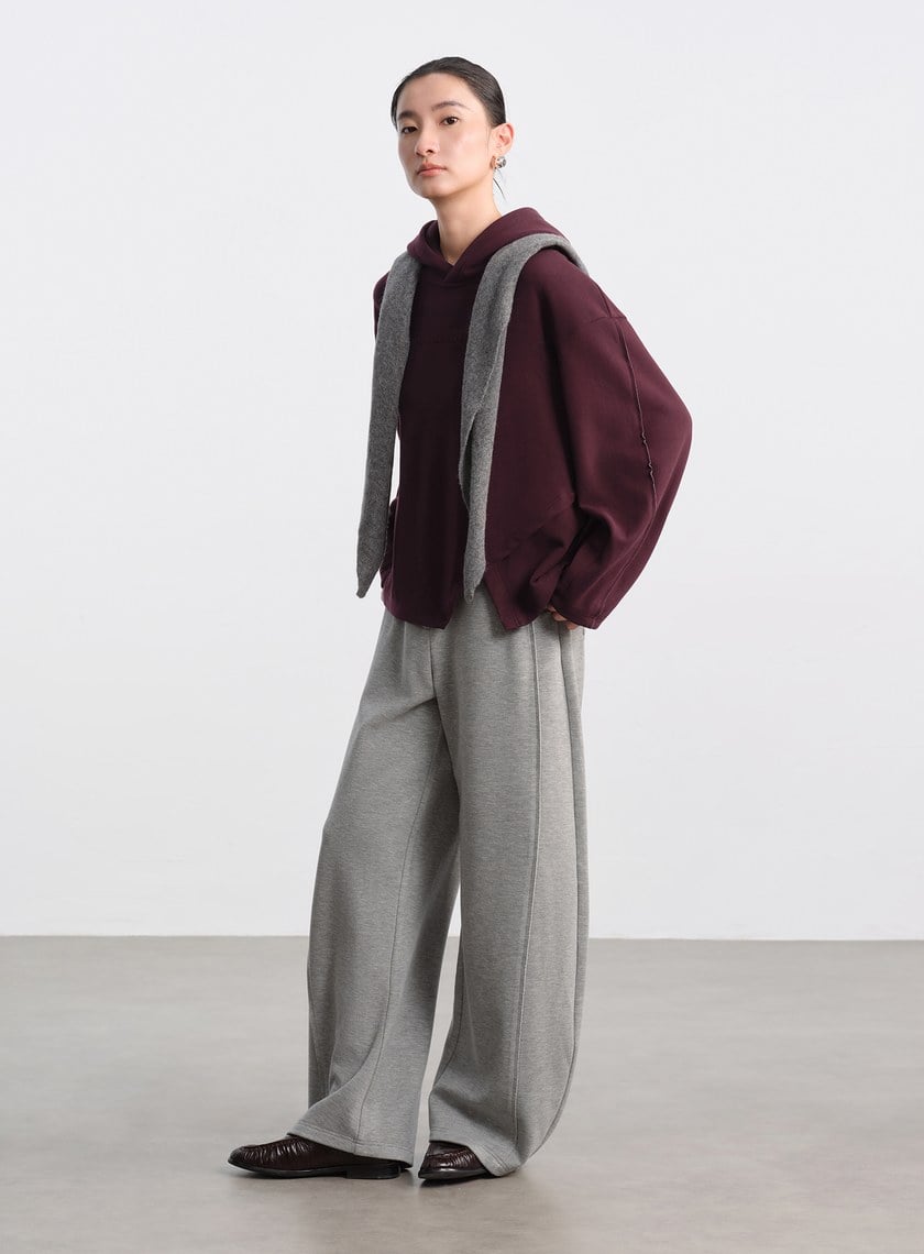 極簡慵懶連帽休閒衛衣