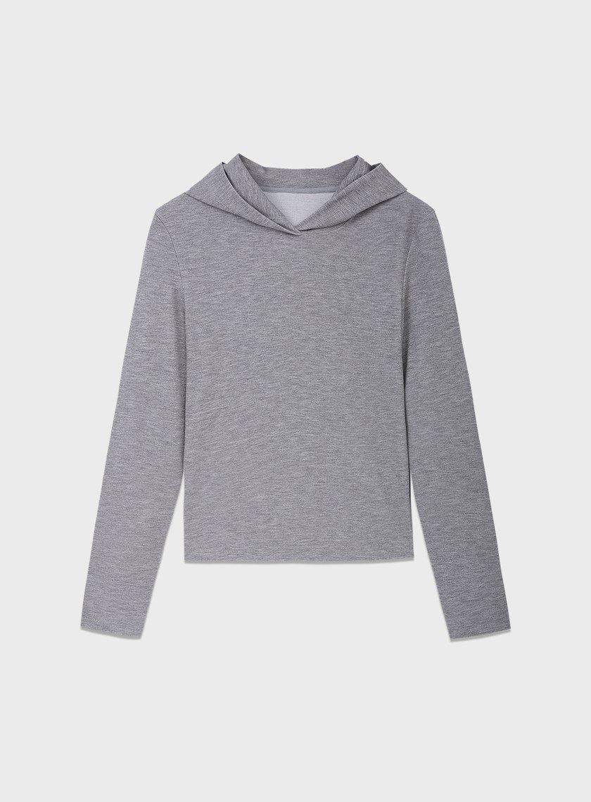 休閒合身彈力連帽上衣