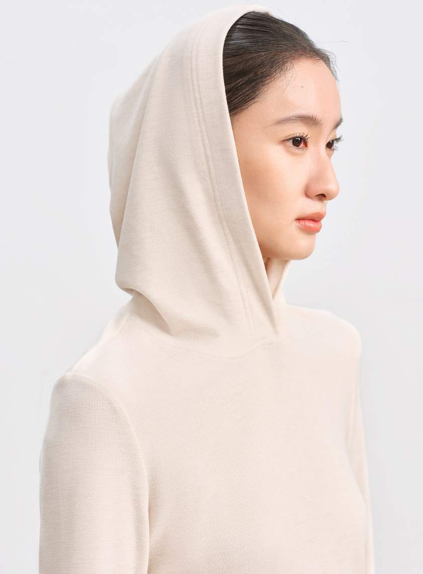 休閒合身彈力連帽上衣