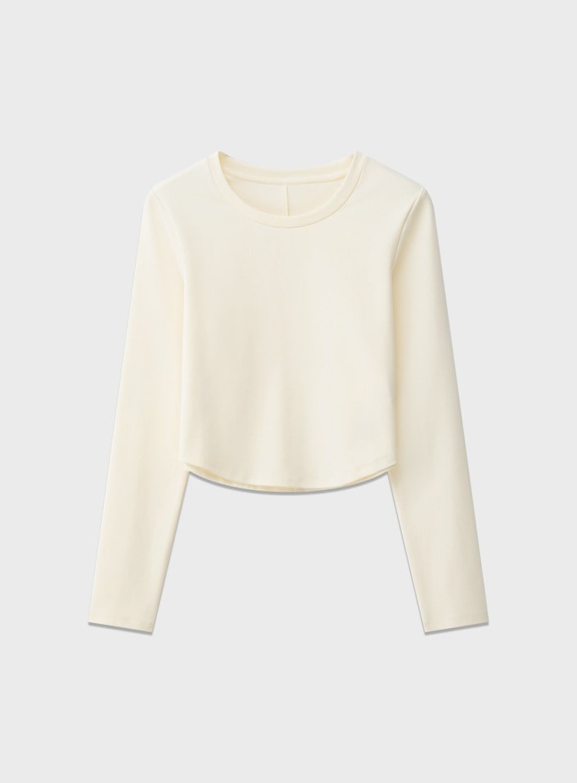 圓弧下擺修身上衣