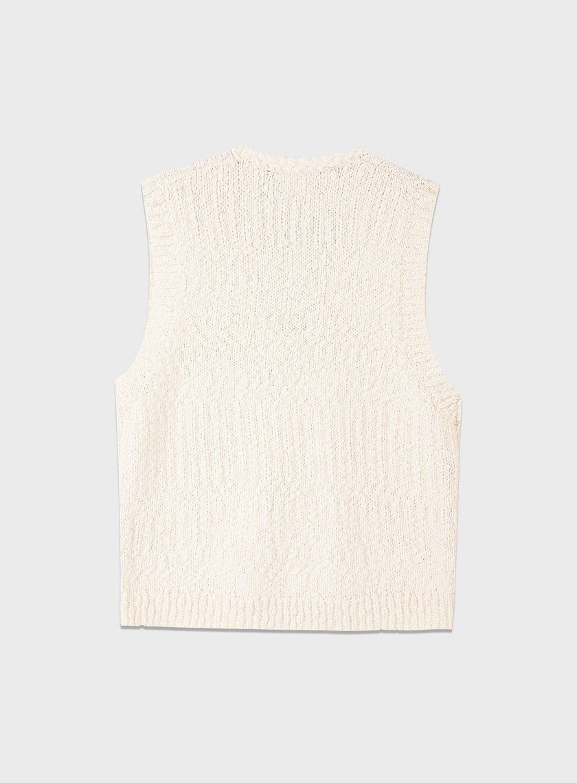 休閒肌理感V領針織背心