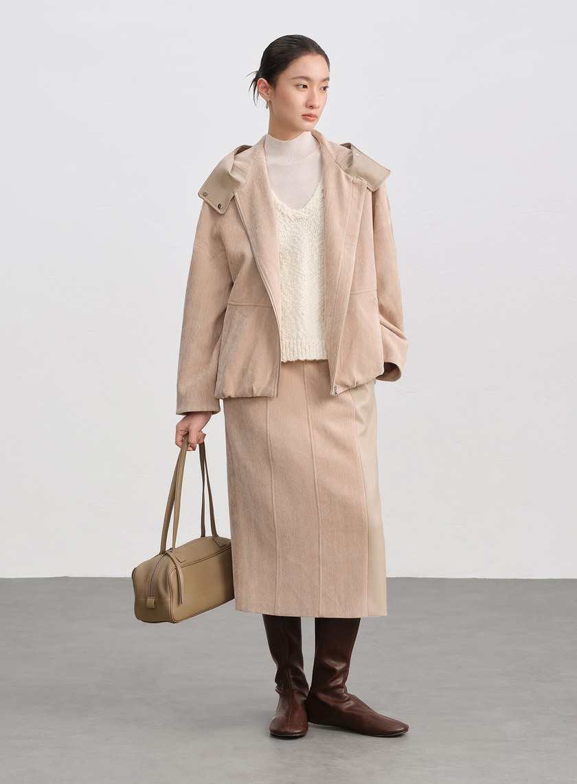 休閒肌理感V領針織背心