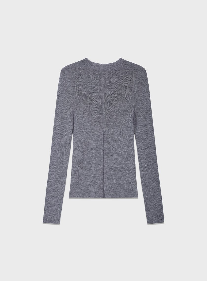 純羊毛半高領針織上衣