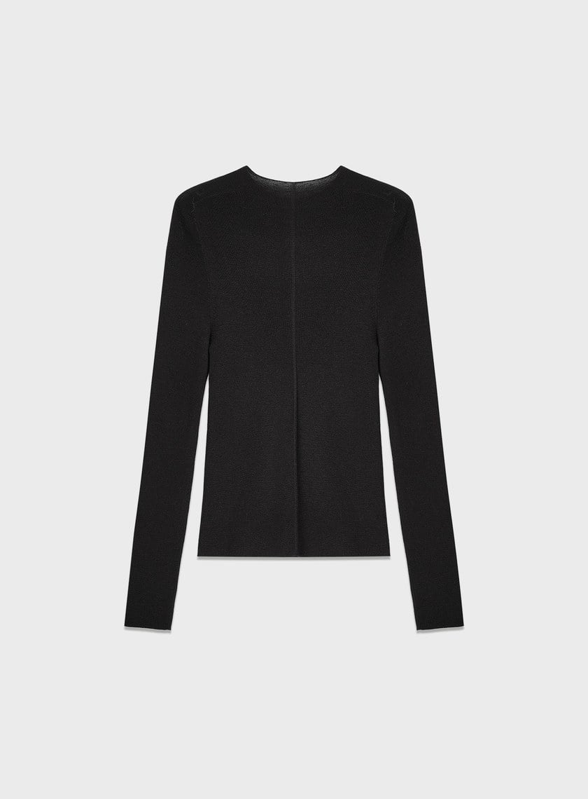 純羊毛半高領針織上衣