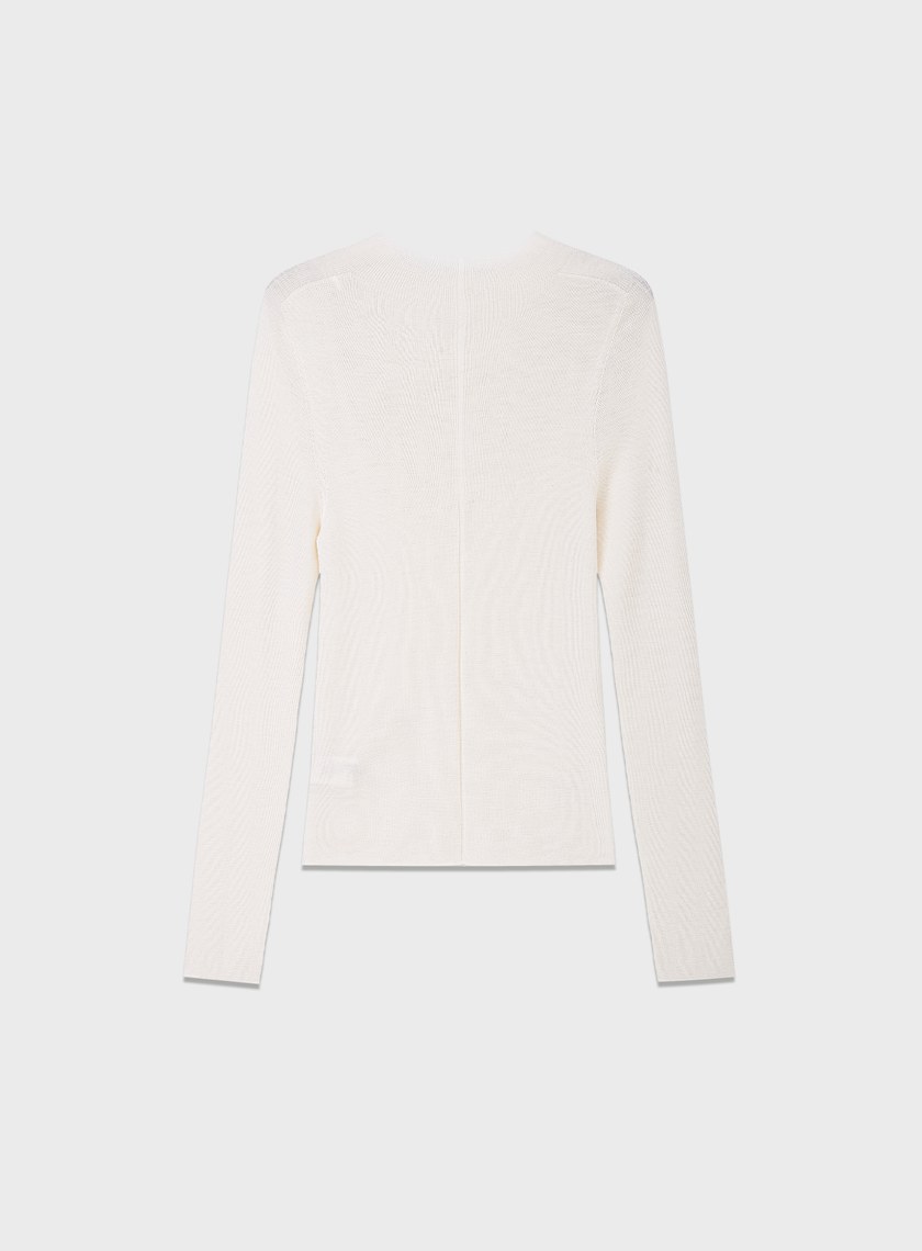 純羊毛半高領針織上衣