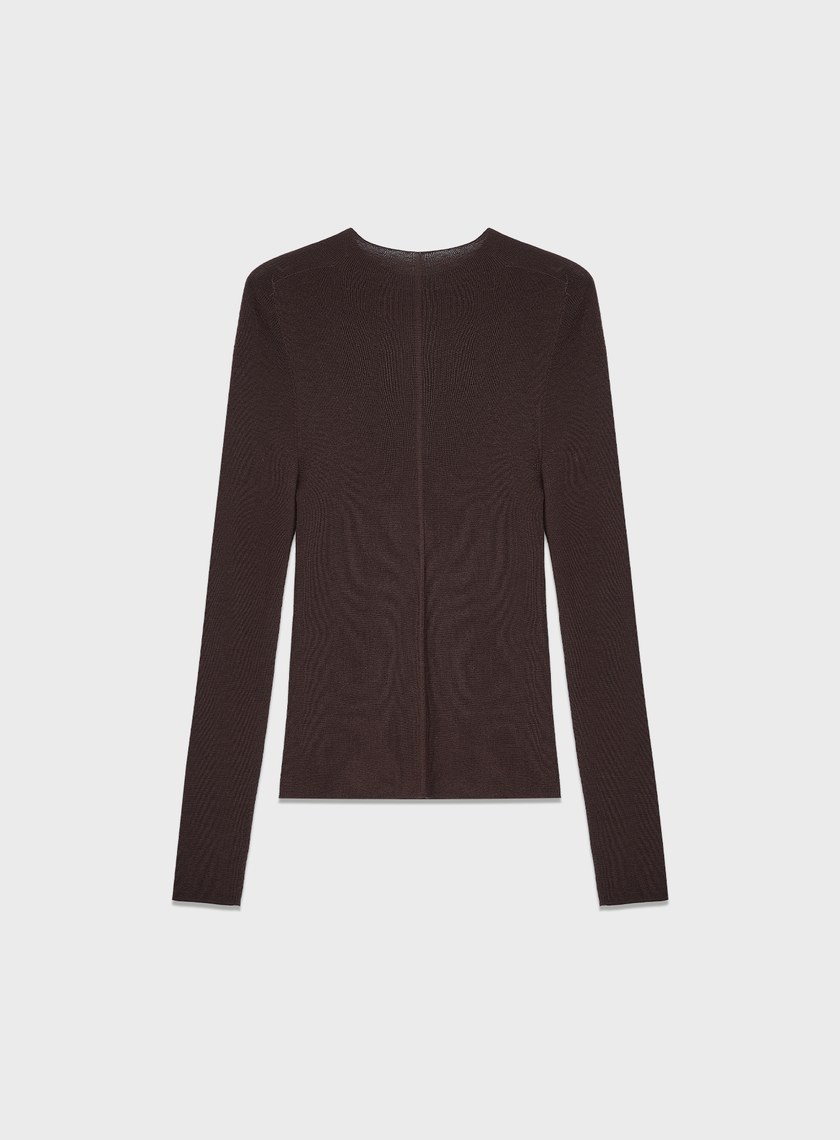 純羊毛半高領針織上衣