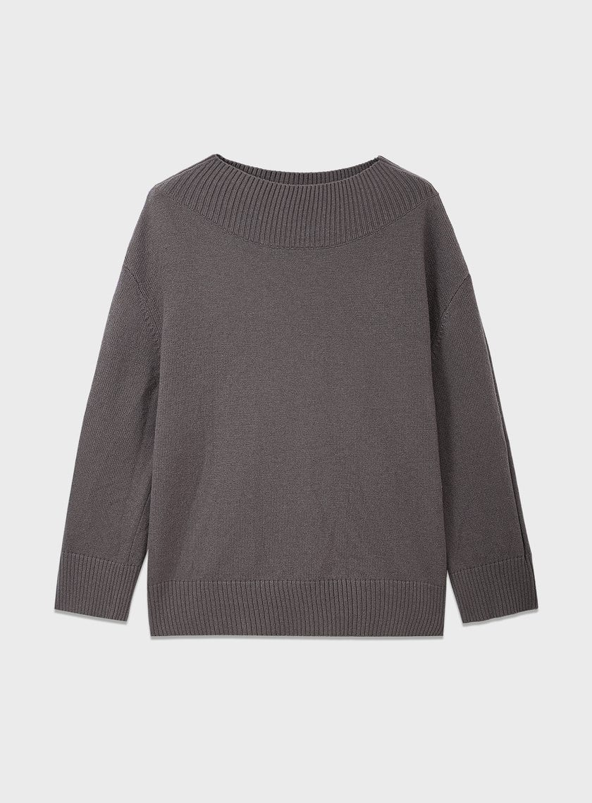 優雅寬領羊毛衫