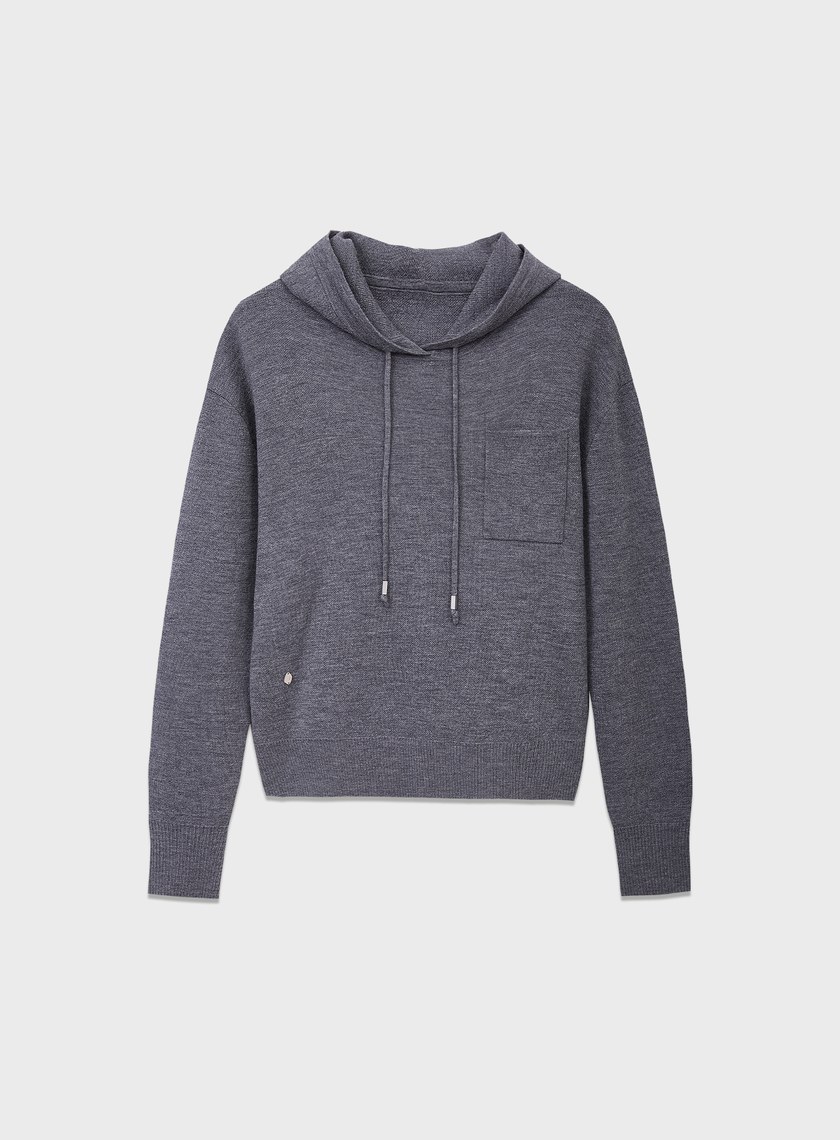 純羊毛連帽衛衣