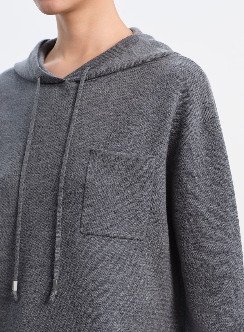 純羊毛連帽衛衣