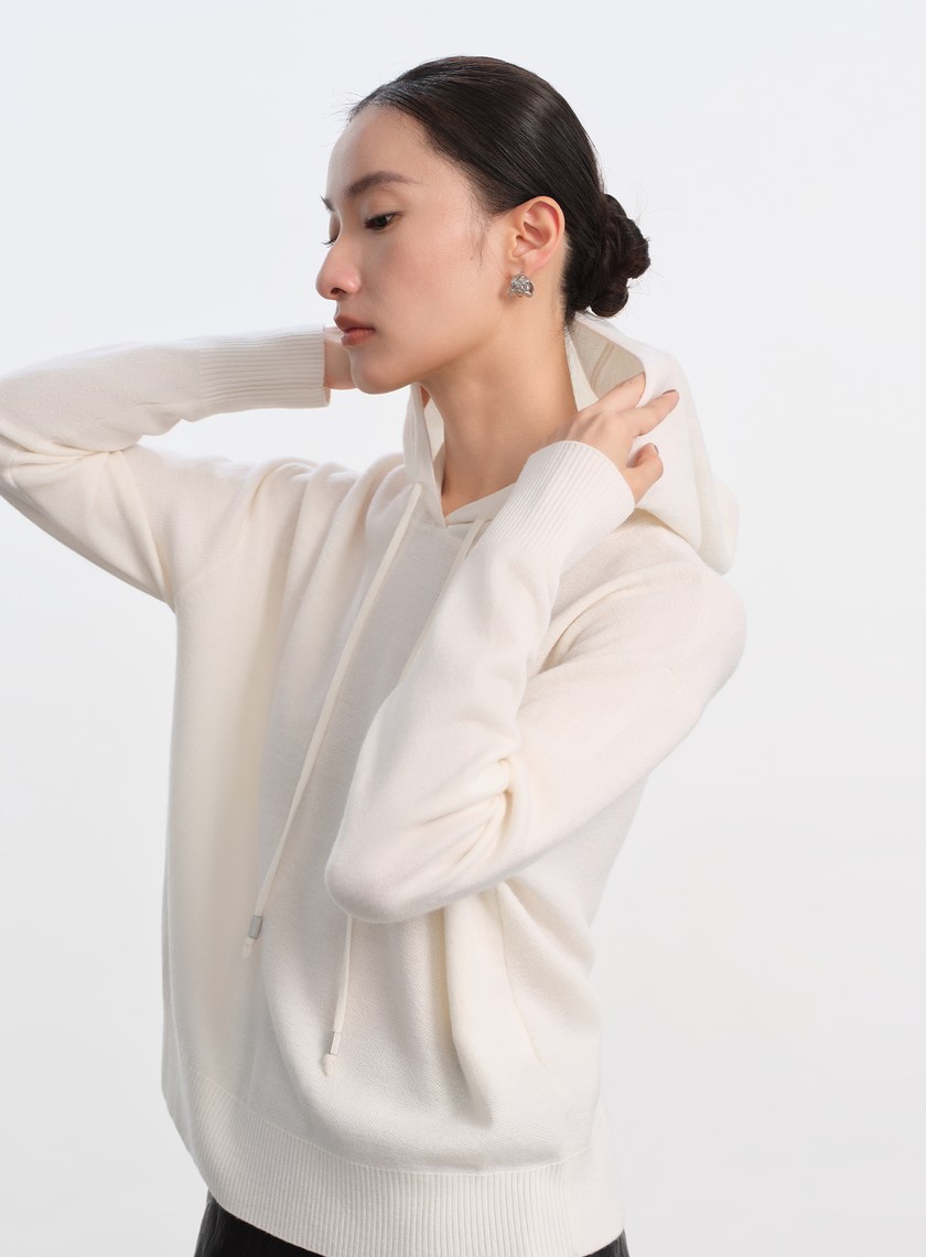 純羊毛連帽衛衣