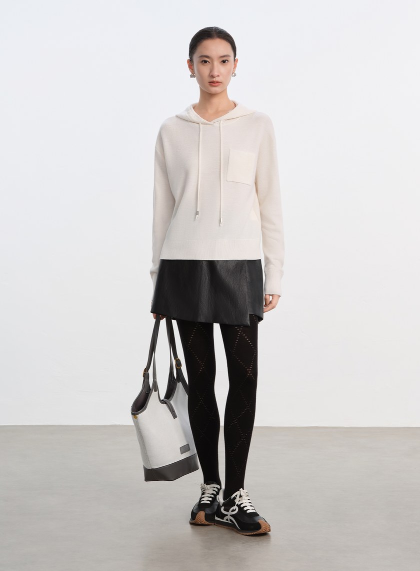 純羊毛連帽衛衣