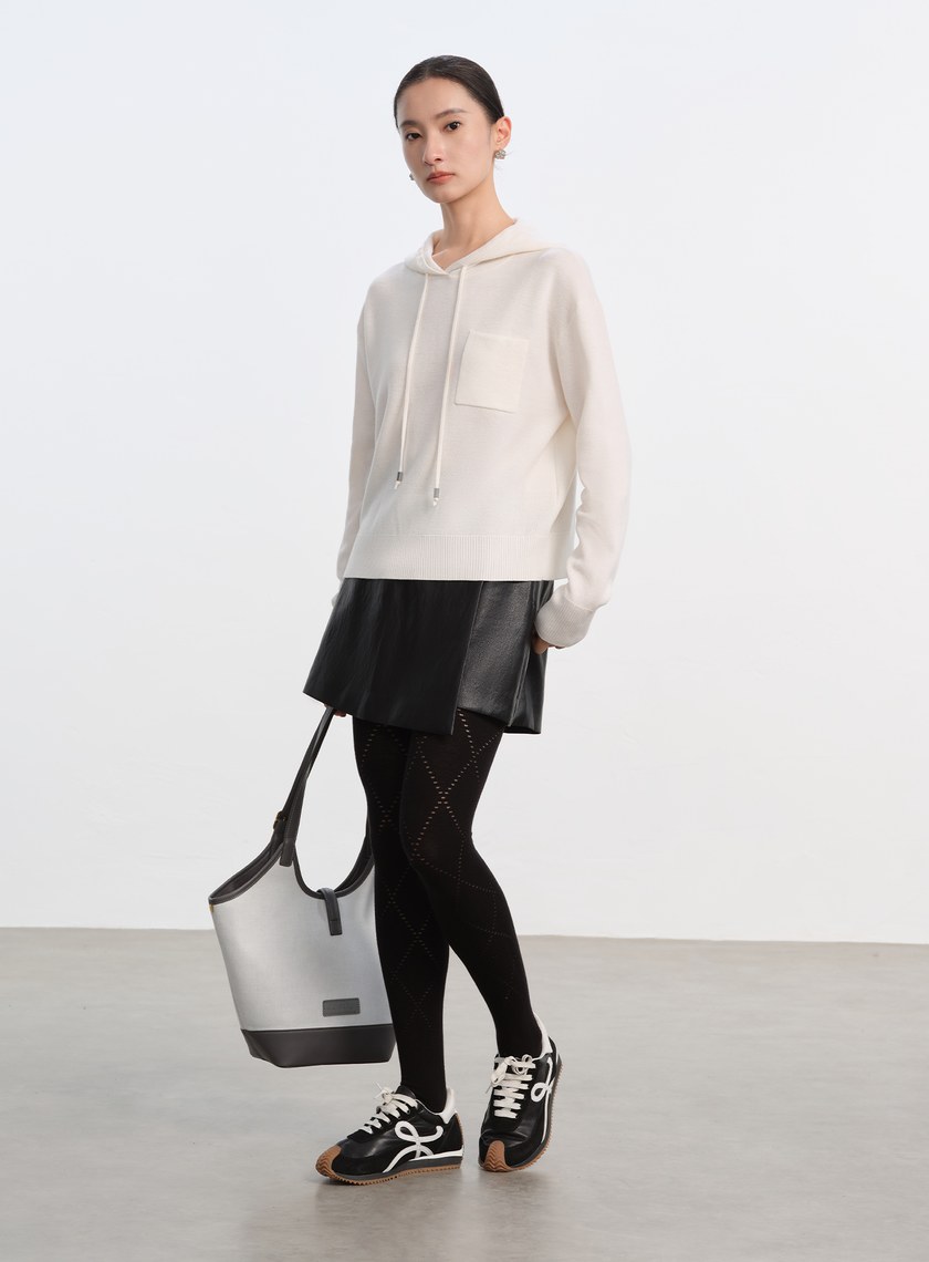 純羊毛連帽衛衣