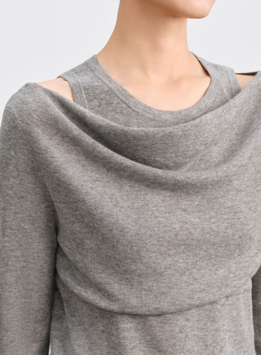 假兩件式造型針織上衣