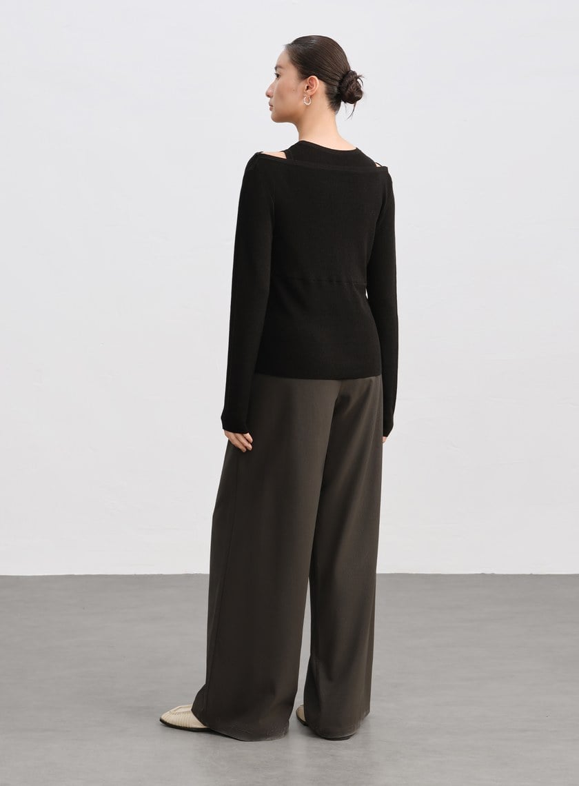 假兩件式造型針織上衣