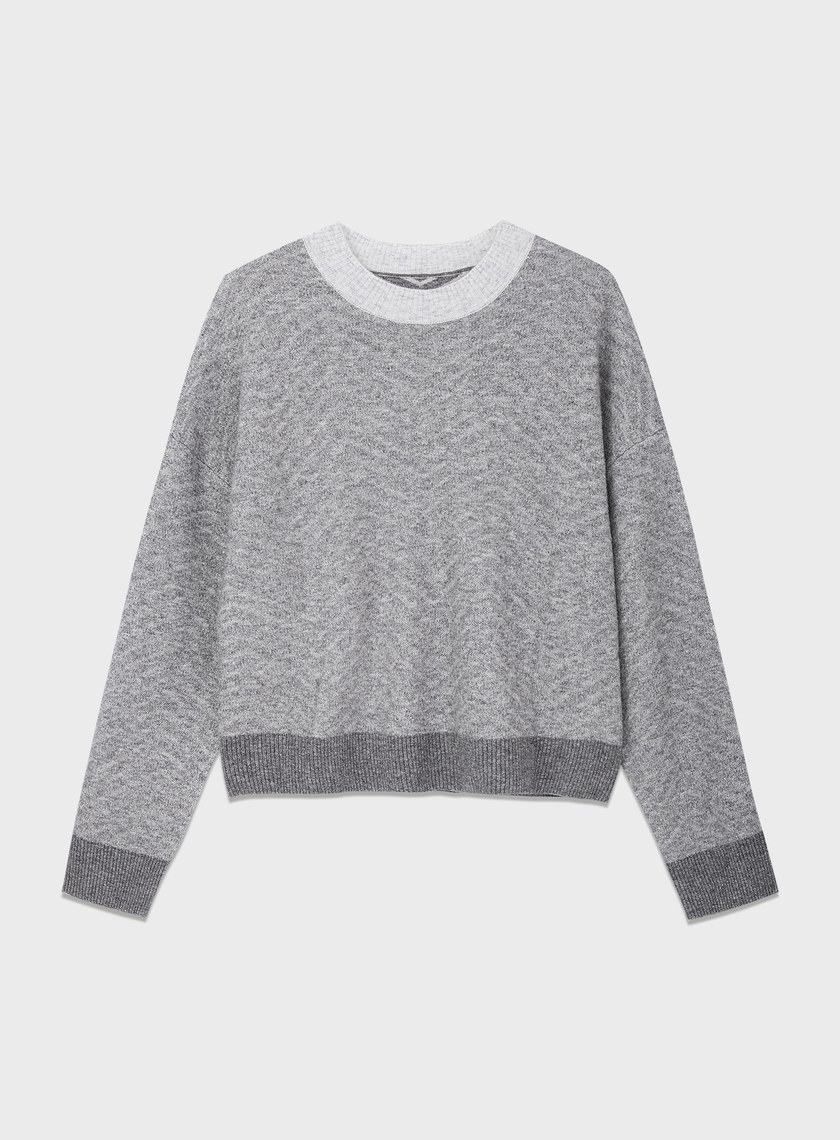 美麗諾人字紋針織上衣