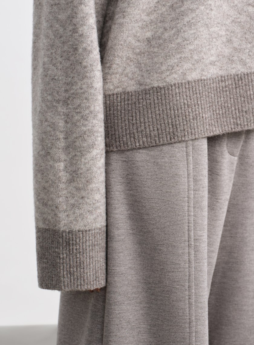 美麗諾人字紋針織上衣