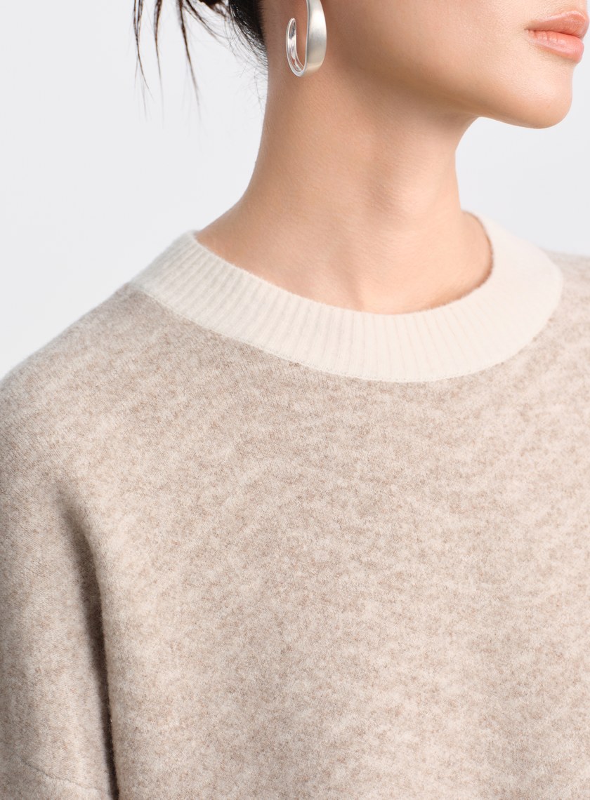 美麗諾人字紋針織上衣