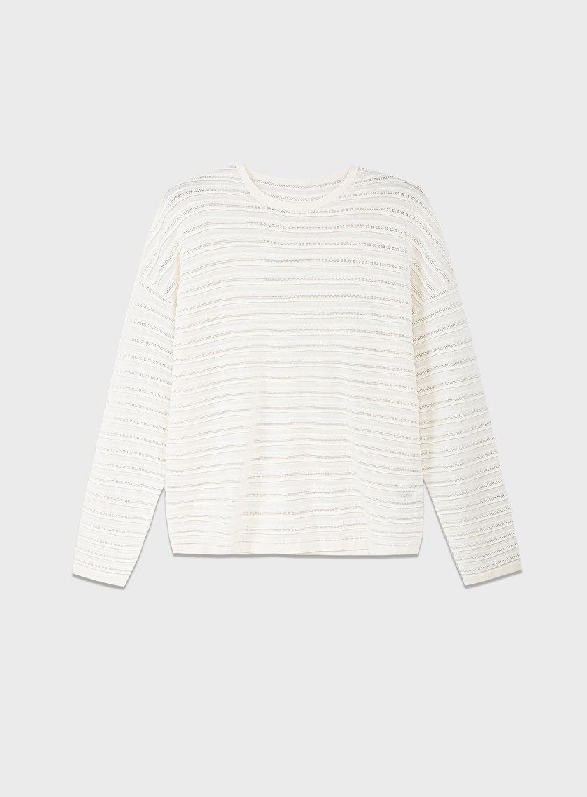 經典坑條羊毛衫