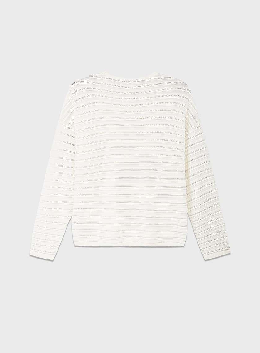 經典坑條羊毛衫