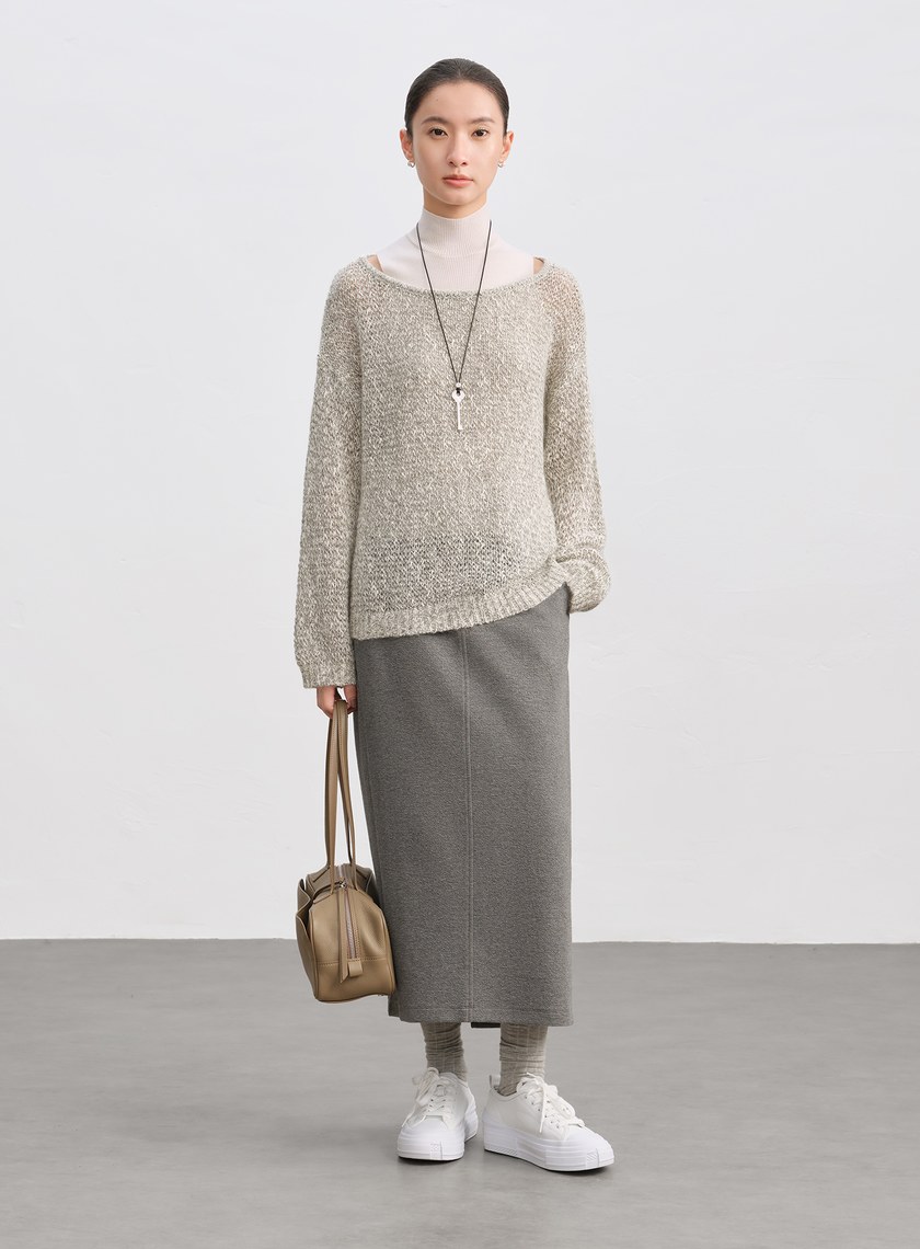 北歐風慵懶毛絨針織上衣