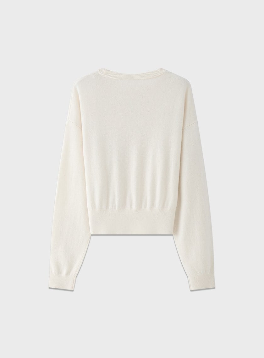 輕柔羊絨混紡針織上衣