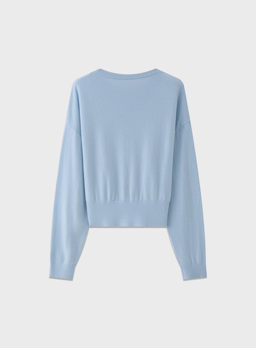 輕柔羊絨混紡針織上衣