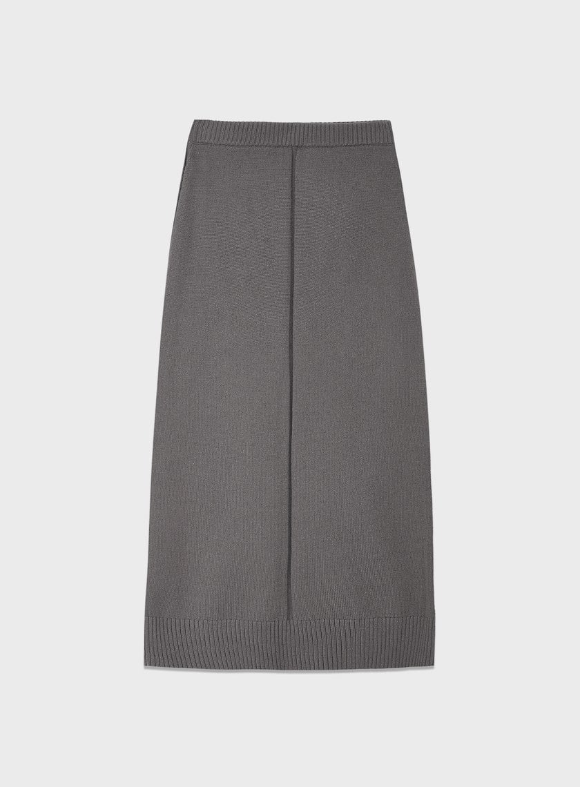 優雅羊毛針織半裙