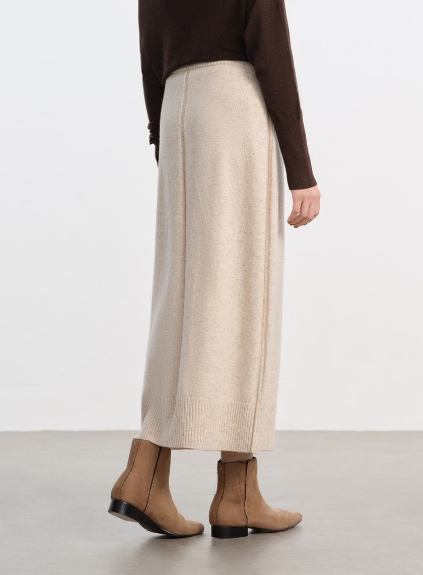優雅羊毛針織半裙