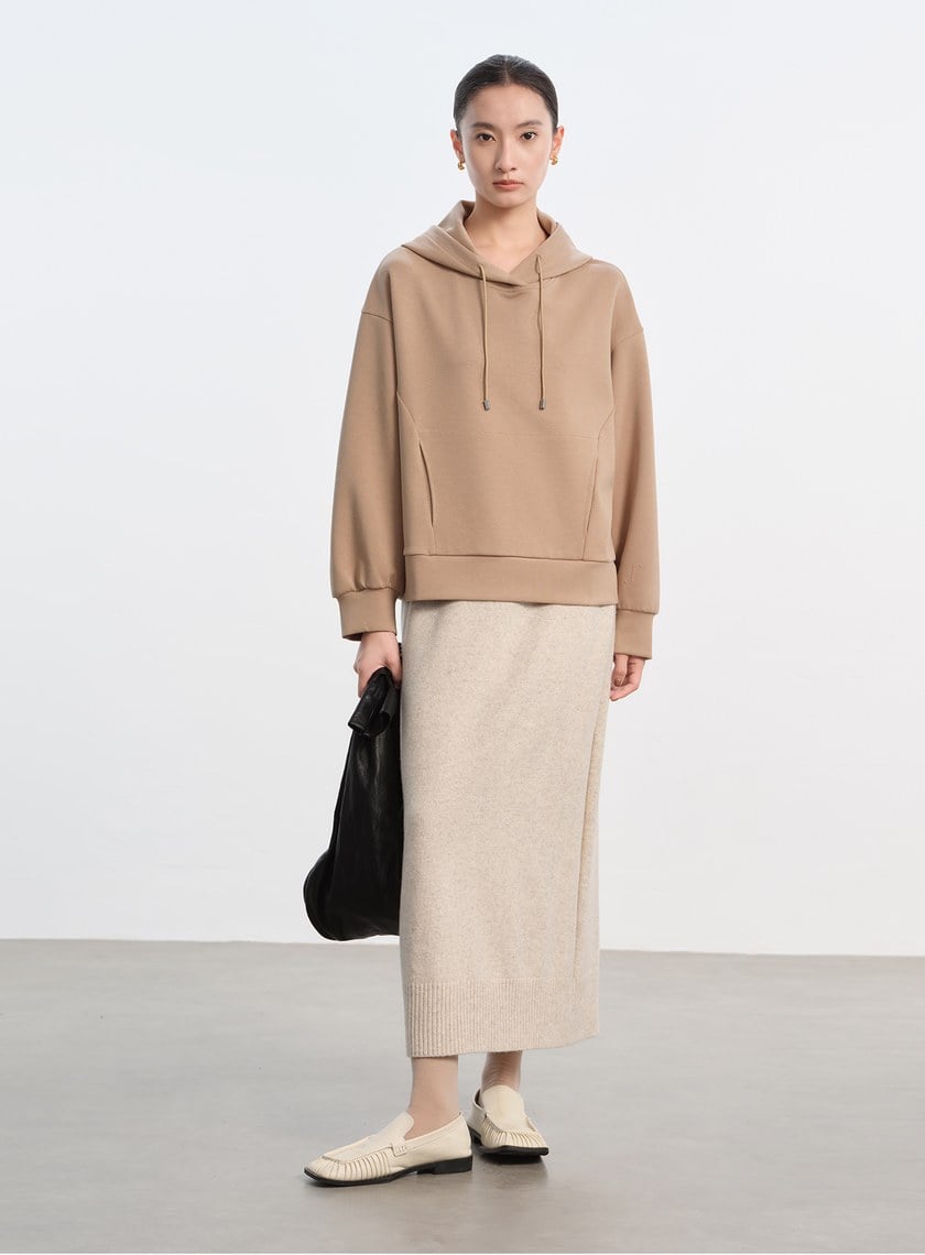 優雅羊毛針織半裙