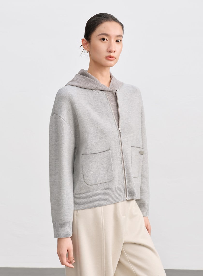 100%美麗諾羊毛針織棒球衫