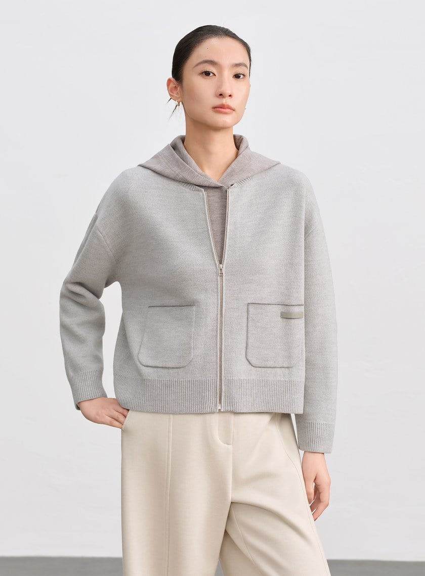 100%美麗諾羊毛針織棒球衫