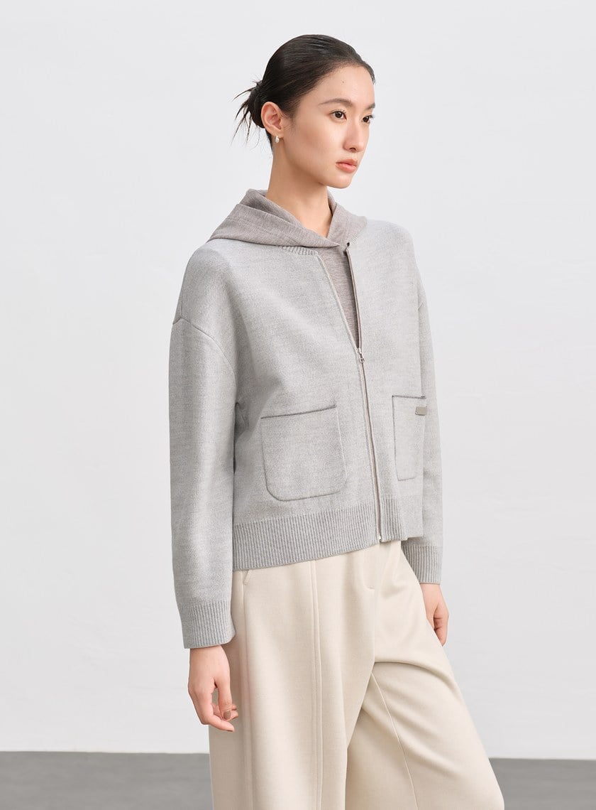 100%美麗諾羊毛針織棒球衫