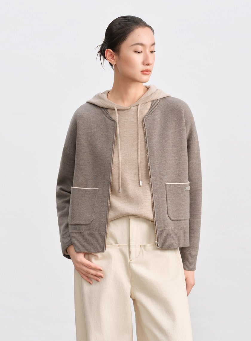 100%美麗諾羊毛針織棒球衫