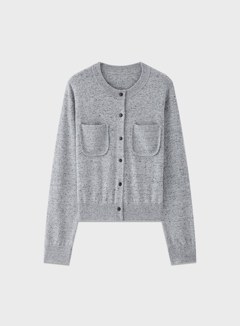 雙口袋工裝風開襟外套