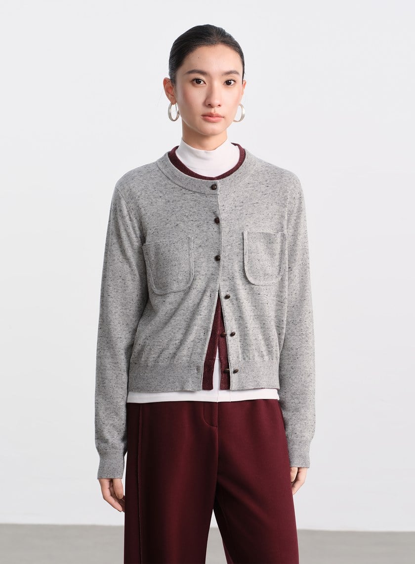 雙口袋工裝風開襟外套