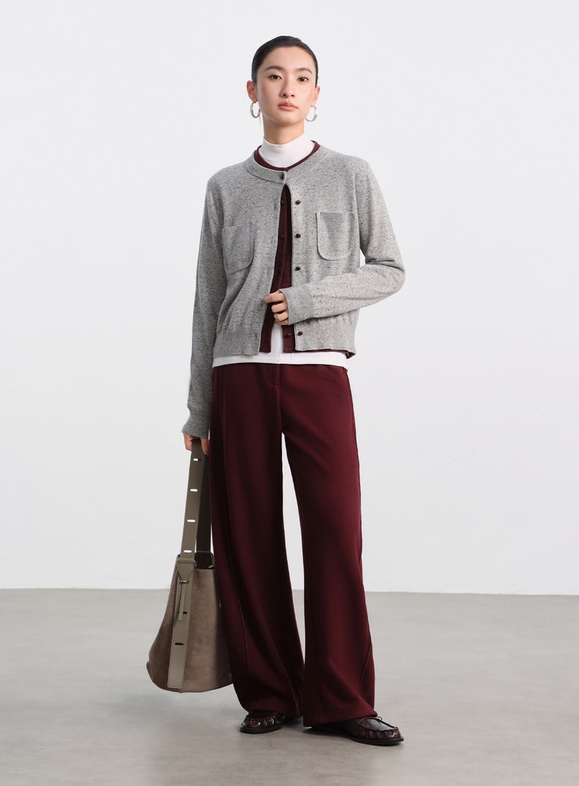 雙口袋工裝風開襟外套