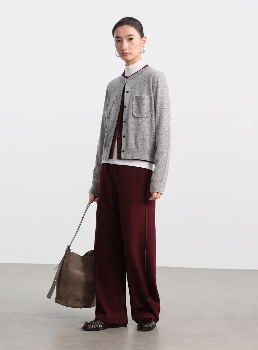 雙口袋工裝風開襟外套