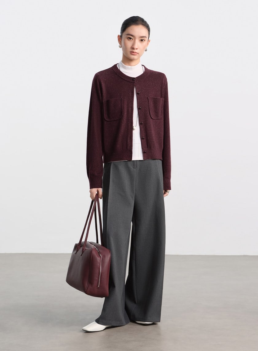 雙口袋工裝風開襟外套