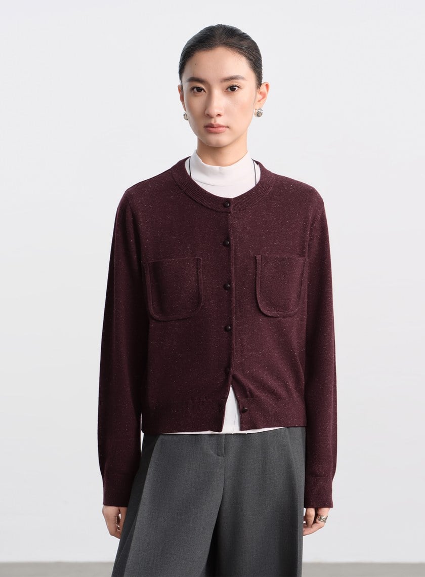 雙口袋工裝風開襟外套