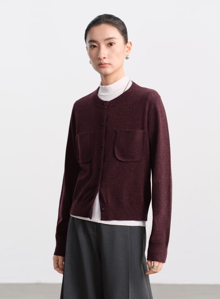 雙口袋工裝風開襟外套